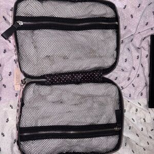 Victoria's Secret Pink and Black Printed Cosmetic Case